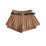 Women's Skirt Pleated Pantskirt Short Skirt Women's Summer Ins Casual Skirt
