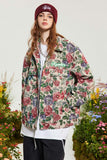 Unisex Jacket Autumn Yarn-Dyed Floral Jacket Women's Clothing