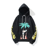 Palm Angle Hoodie Palm Angels Flame Skull Letter Hooded Sweater Men's and Women's Hoodies Coat