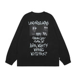 Men Long Sleeve Shirt Men's and Women's American Street Retro Vibe Style Long Sleeve