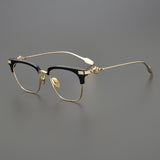 CHH Chrome Hearts Glasses Ultra Light Pure Titanium Fashion Half Frame