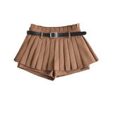 Women's Skirt Pleated Pantskirt Short Skirt Women's Summer Ins Casual Skirt