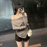 Women's T-Shirt Long-Sleeved T-shirt Women's Skinny Inner Match Bottoming Shirt