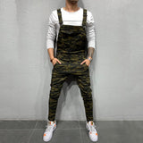 Men Pant Casual Suspender Trousers Men's Pants Retro Men's Overalls