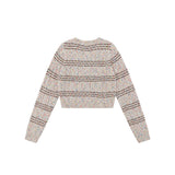 Women Sweater round Neck Sweater for Girls Autumn Casual Short