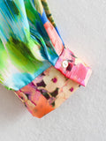 Women's T-Shirt Spring Printed Silk Satin Textured Shirt