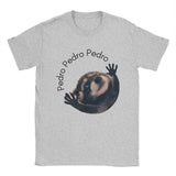 Vintage Pedro Raccoon T-Shirts for Men Crewneck Cotton