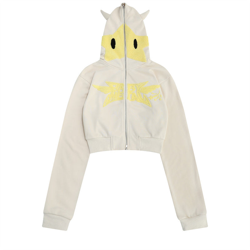 Women Hoodie Cropped Hoodie Women's Casual Jacket