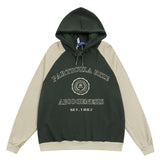 Men Hoodie Hooded Sweater Men's Letter Color Matching Sports Hoodie Loose