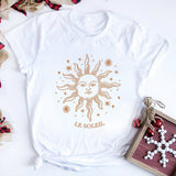 Sun and Moon Celestial Tshirt 90s Graphic Crewneck Vintage
