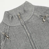 Women Sweater Women's Autumn Stand Collar Long Sleeve Zipper Sweater Coat