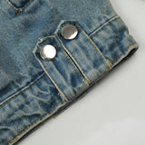Men Denim Jacket Men's Spring and Autumn Washed Denim Clothes Jacket