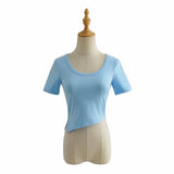 Women T-shirt Summer round Neck Short Sleeves T-shirt Top