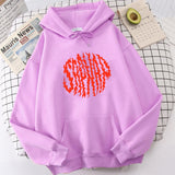 SAPNAP Letter Print Hooded Men Women Creativity Trendy Hoodie