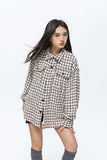Unisex Jacket Autumn Plaid Monochrome Casual Shirt Women's Clothing