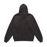 Men Fleece Lined Hoodie Autumn and Winter Hooded Sweater Male Letter Printed Long Sleeve Loose Pullover