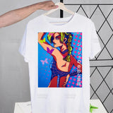 JoJo Bizarre Adventure T Shirts print O-Neck Short Sleeve