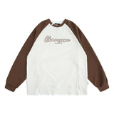 Men Hoodie round Neck Sweater Men's Autumn Loose Raglan Sleeve Top