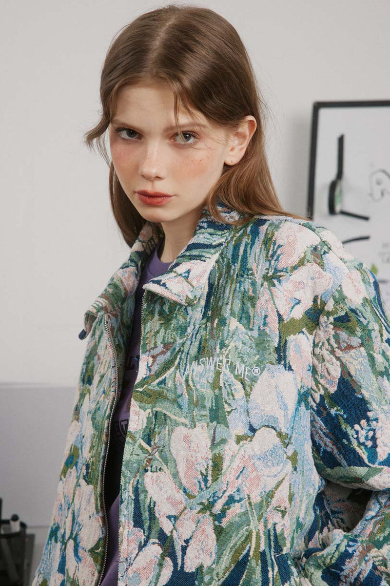 Unisex Jacket Autumn Floral Casual Jacket Women's Clothing