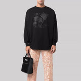 Palm Angle Jacket Palm Angels WANG Jiaer Printed Long-Sleeved Sweater for Men and Women