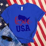Women's Independence Day T Shirt round Neck Short Sleeve T-shirt Women's Top