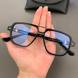 CHH Chrome Hearts Glasses Double Beam Black Frame Plain Face Glasses Frame