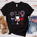 Women's Independence Day T Shirt round Neck Short Sleeve T-shirt Women's Top