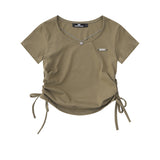 Women's T-shirt Short-Sleeved T-shirt Women's Short Summer Exposed Navel