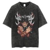 Men Hip Hop Streetwear Black T-Shirt Japanese Anime