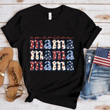 Women's Independence Day T Shirt round Neck Short Sleeve T-shirt Women's Top