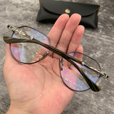 CHH Chrome Hearts Glasses Pure Titanium Ultra Light Polygon Vintage Rough Edge Glasses Frames