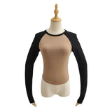 Women T-Shirt Long-Sleeved T-shirt Women's round Neck Bottoming Shirt Top