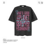 American vintage street T-shirt cotton men loose summer