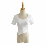 Women T-shirt Summer round Neck Short Sleeves T-shirt Top