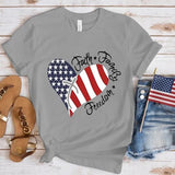 Women's Independence Day T Shirt round Neck Short Sleeve T-shirt