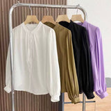 Women T-Shirt Spring and Autumn Puff Sleeve Women's Shirt Long Sleeve Top
