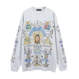 Men Long Sleeve Shirt Vintage Vintage Long Sleeve Bottoming T-shirt for Men and Women