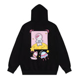Men Hoodie Hooded Sweater Men's Spring and Autumn Loose Long Sleeve Zipper Cardigan Hooded Jacket
