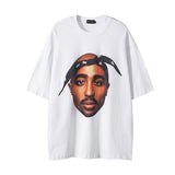 Men T Shirt West Coast Hip Hop Retro Printed Casual Short Sleeve T-shirt Men and Women