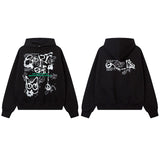 Unisex Vintage Hoodie Printed Loose Hoodie