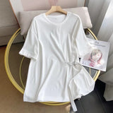 Women T-Shirt Loose Women Temperament Crew Neck Fashion