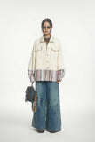 Unisex Jacket Autumn Ethnic Style Stitching Denim