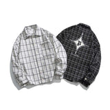 Unisex Jacket Fall Retro Plaid Pinker Women's Clothing