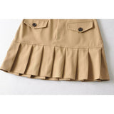 Women Skirt Sweet Hot Girl Style Tooling Style Pleated Skirt Women's Short Skirt