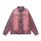 Men Denim Jacket Washed Do the Old Cowboy Jacket Men's Ins Denim Jacket Autumn