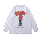 Men Long Sleeve Shirt Bear T-shirt Men's and Women's Long Sleeves Hip Hop Loose Top