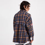 Men Long Sleeved T Shirt Plaid Long Sleeve Shirt Coat Men's and Women's Spring and Autumn Shirt