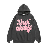 Men Hoodie Foam Letter Printed Hoodie Men's Autumn and Winter Oversize Loose Sports Pullover