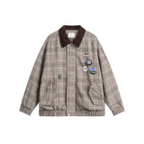 Unisex Sweater Autumn Plaid Jacket