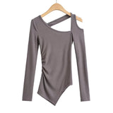 Women's T-Shirt Long-Sleeved Top Women's Spring Slim-Fitting T-shirt
